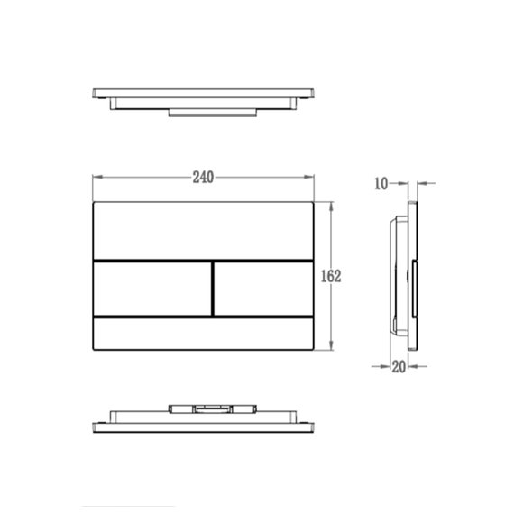 Кнопка смыва Wonzon & Woghand WW-IB235-MW, белый - фото 2