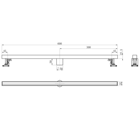 Трап Wonzon & Woghand 60 см WW-65406M-BG, золото - фото 8