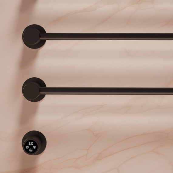 Полотенцесушитель электрический Vincea П4 530x670 мм VTD-2H1MB, чёрный - фото 2