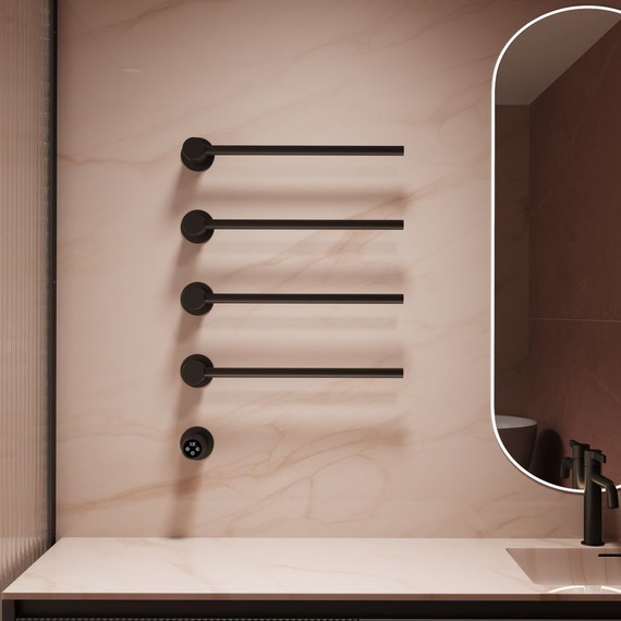 Полотенцесушитель электрический Vincea П4 530x670 мм VTD-2H1MB, чёрный - фото 3