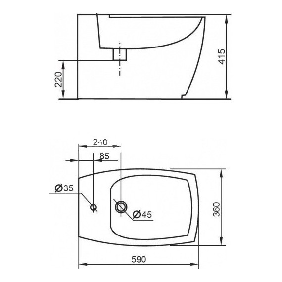 Биде напольное Cezares Flamingo CZR-612 - фото 3