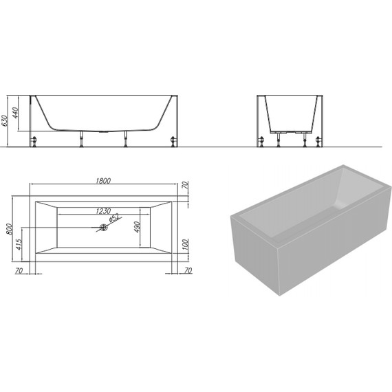 Ванна Kolpa-San Copelia FS 180x80 см - фото 3