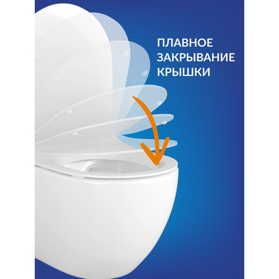 Унитаз подвесной безободковый Cersanit Crea Vortex DPL EO Slim A68916 с тонкой крышкой микролифт (система смыва Торнадо) - фото 13