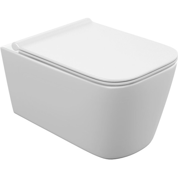 Унитаз подвесной безободковый Cersanit Crea Vortex DPL EO Slim A68916 с тонкой крышкой микролифт (система смыва Торнадо) - фото 2