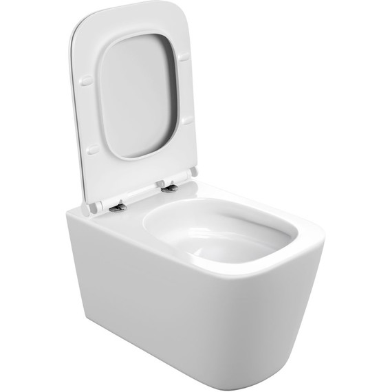 Унитаз подвесной безободковый Cersanit Crea Vortex DPL EO Slim A68916 с тонкой крышкой микролифт (система смыва Торнадо) - фото 5