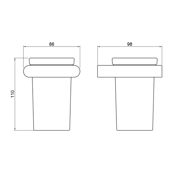 Стакан для зубных щеток Timo Luiro 18433/17, цвет золото матовое - фото 2