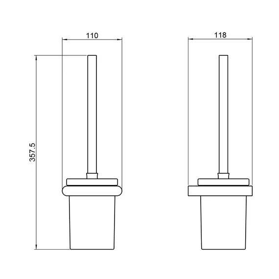 Ёршик для унитаза Timo Luiro 18461/17, цвет золото матовое - фото 2
