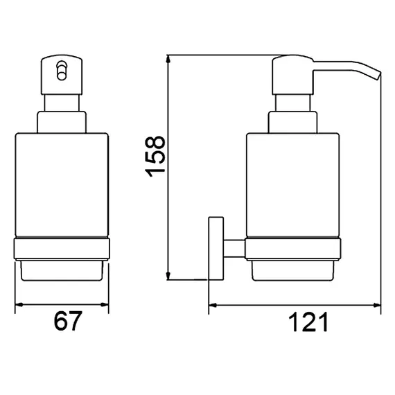 Дозатор для жидкого мыла Timo Saona 13039/13, цвет никель - фото 2
