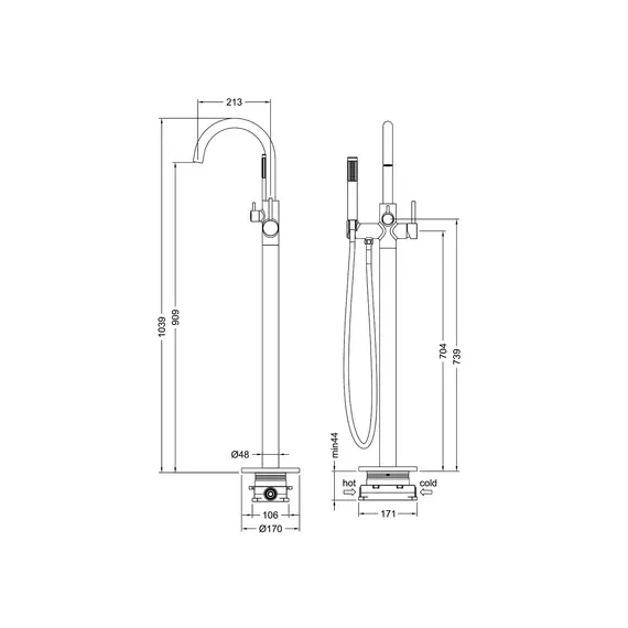 Смеситель для ванны Timo Saona 2310/13Y-CR (со скрытой частью) никель - фото 2