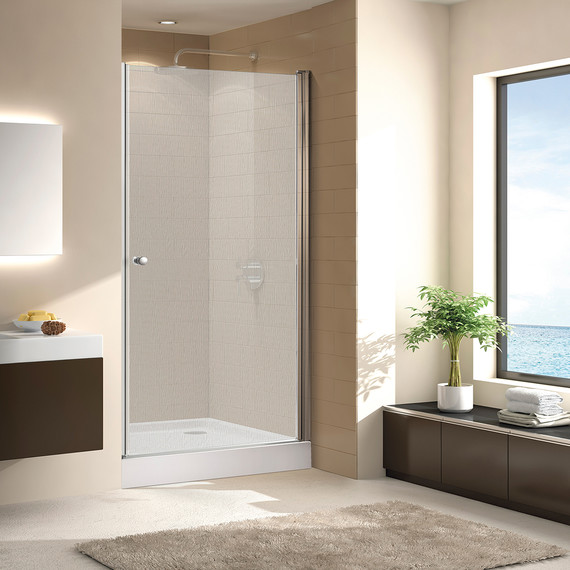 Душевая дверь Cezares 70 см ECO-O-B-1-70-P-Cr, хром/матовое - фото 