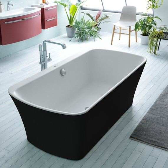 Ванна отдельностоящая Kolpa-San Marilyn FS 180x90 см, белый/черный - фото 