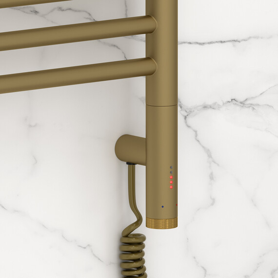 Полотенцесушитель электрический Сунержа Богема 3.1 П14 400x920 мм (прямая перемычка) 032-6005-8040 R, золото матовое - фото 3