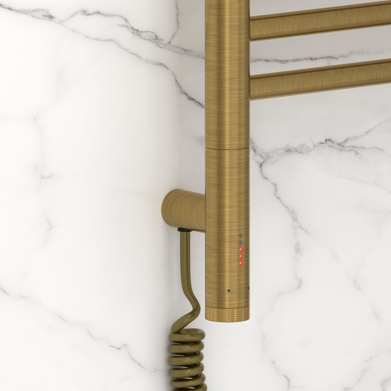 Полотенцесушитель электрический Сунержа Богема 3.1 П14 400x920 мм (прямая перемычка) 051-6004-8040 L, состаренная латунь - фото 3