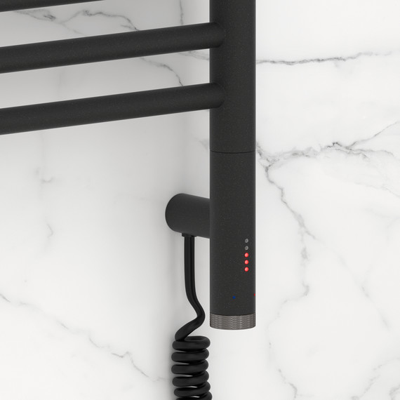 Полотенцесушитель электрический Сунержа Богема 3.1 П14 400x920 мм (прямая перемычка) 15-6005-8040 R, тёмный титан муар - фото 3