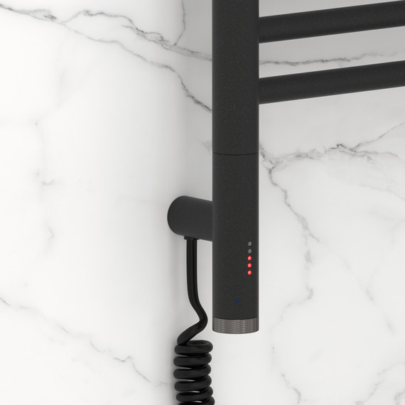 Полотенцесушитель электрический Сунержа Богема 3.1 с полкой П14 500x920 мм 15-6006-8050 L, тёмный титан муар - фото 3