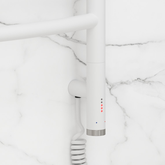 Полотенцесушитель электрический Сунержа Галант 3.1 П8 500x1120 мм 30-6001-1050 R, белый матовый - фото 3