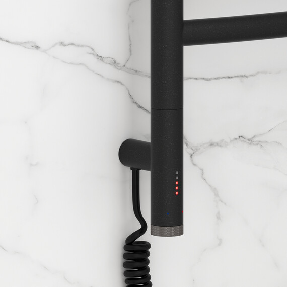 Полотенцесушитель электрический Сунержа Галант 3.1 П5 400x720 мм 15-6000-6040 L, тёмный титан муар - фото 3