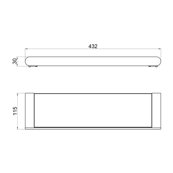 Стеклянная полка Timo Saona 13072/19, цвет розовое золото - фото 2