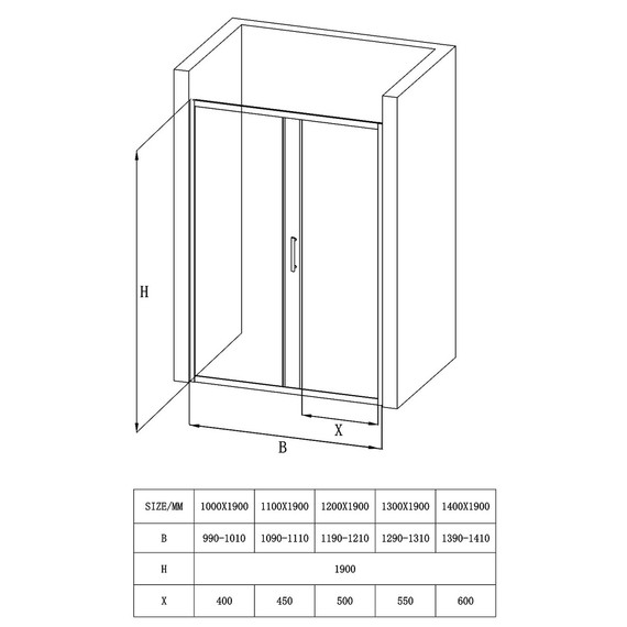 Душевая дверь Loranto 130 см CS-AB03GG-130, серый матовый/прозрачное - фото 6