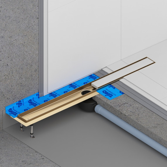 Трап Timo Drain System 60 см DS230206/17 (под плитку) золото матовое - фото 4