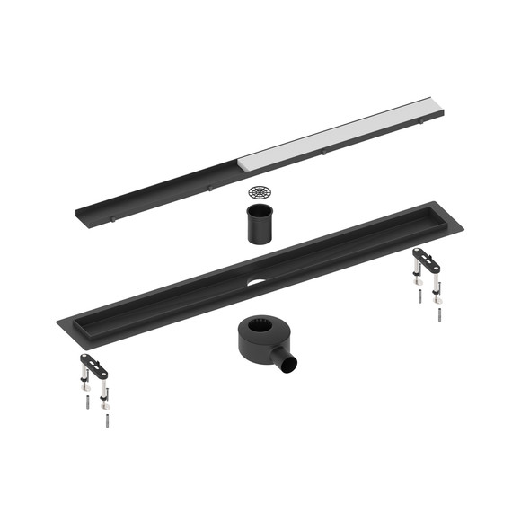 Трап Timo Drain System 70 см DS230207/03 (под плитку) чёрный матовый - фото 