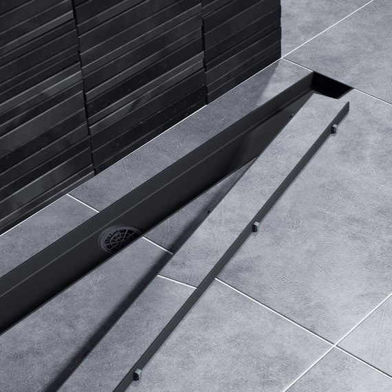 Трап Timo Drain System 90 см DS230209/03 (под плитку) чёрный матовый - фото 2