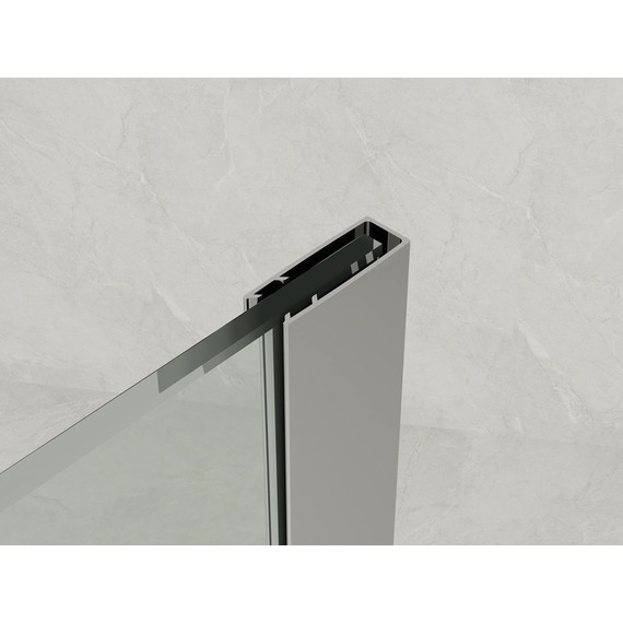 Душевая перегородка Loranto Walk-in 70 см CS-W04B-70 (стекло 8 мм) чёрный матовый/прозрачное - фото 5