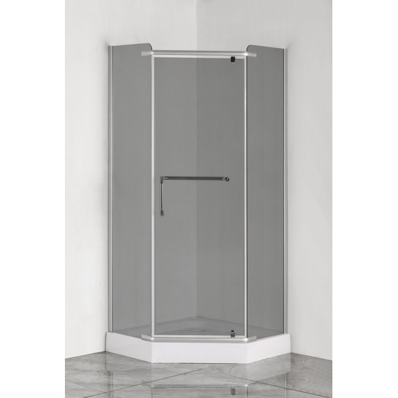 Душевое ограждение Loranto 90x90 см CS-816S B 90 (GRAY) сатин/серое - фото 2