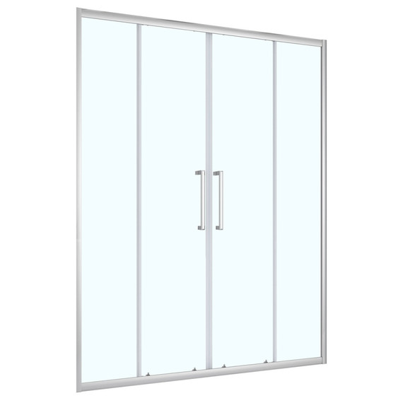 Душевая дверь Loranto 150 см CS-AB04C-150, хром/прозрачное - фото 