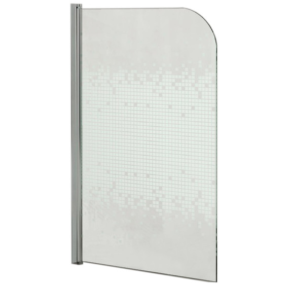 Шторка для ванны Loranto 85х140 см CS-L1485, хром/узор - фото 