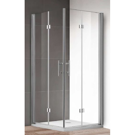 Душевое ограждение Cezares 80х100 см ECO-O-ASH-2-80/100-C-Cr, хром/прозрачное - фото 