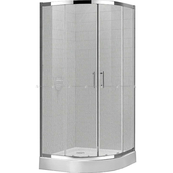 Душевое ограждение Cezares 80х80 см ECO-O-R-2-80-P-Cr, хром/матовое - фото 