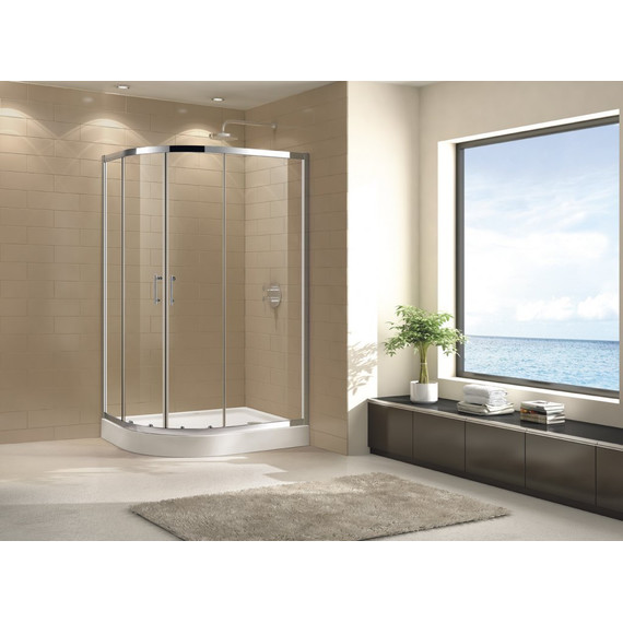 Душевое ограждение Cezares 100х80 см ECO-O-RH-2-100/80-C-Cr, хром/прозрачное - фото 2