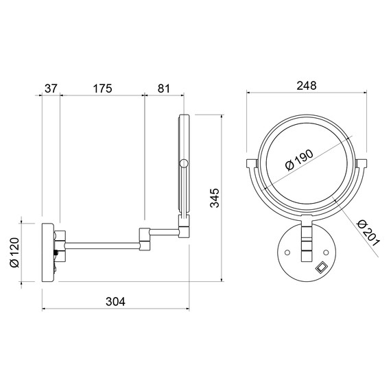 Зеркало косметическое Timo Saona 13376/19, цвет розовое золото - фото 5