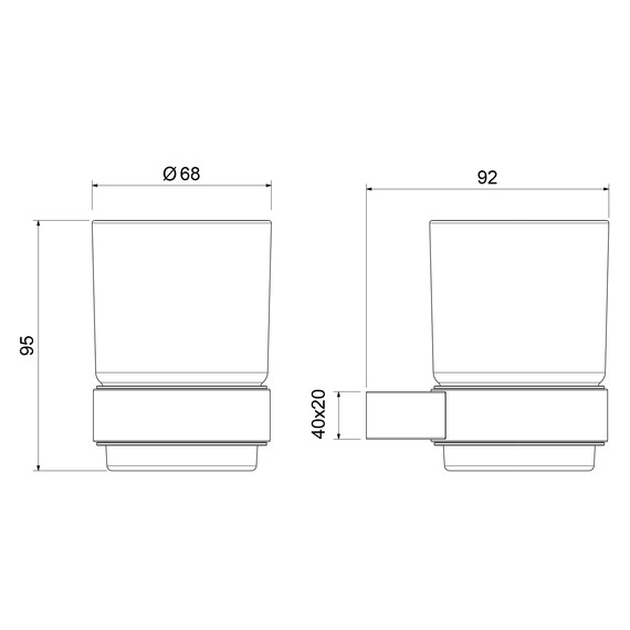 Стакан для зубных щеток Timo Luiro 18531/18, цвет чёрное золото - фото 2