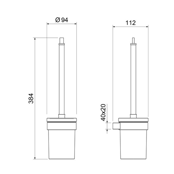 Ёршик для унитаза Timo Luiro 18561/03, цвет чёрный - фото 2