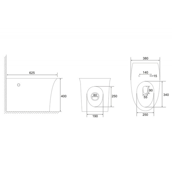 Унитаз приставной импульсный Abber Bequem AC1125P с тонкой крышкой микролифт (выпуск горизонтальный) - фото 11