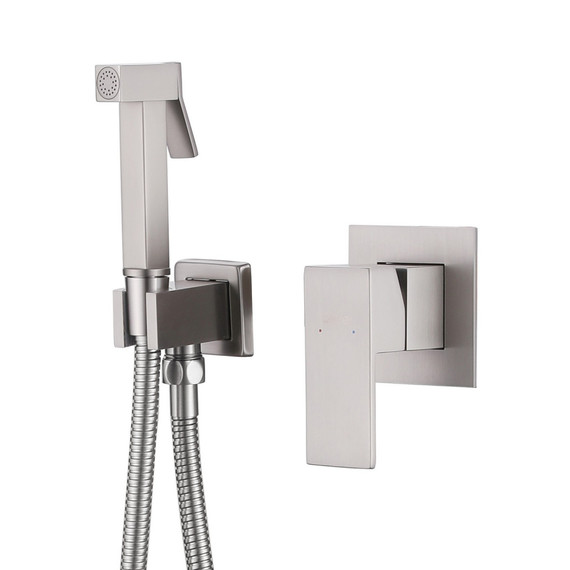 Набор для гигиенического душа Abber Daheim AF8225SP (со скрытой частью) сатин - фото 