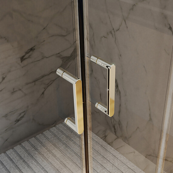 Душевая дверь Azario Tokyo 170 см AZ-362K2-170-MB-CL, чёрный матовый/прозрачное - фото 4