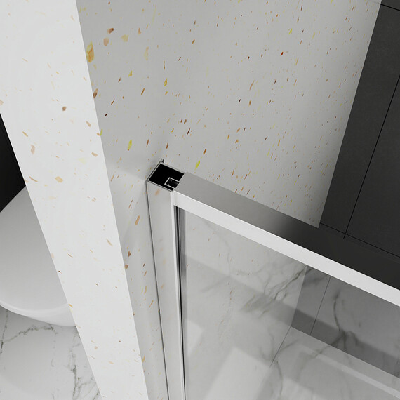 Душевая дверь Azario SHANGHAI 130 см AZ-Y43-130-MB-CL, чёрный матовый/прозрачное - фото 2