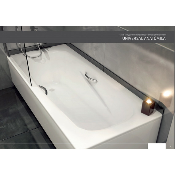 Ванна стальная BLB UNIVERSAL ANATOMICA 150х75 см с ручками - фото 6