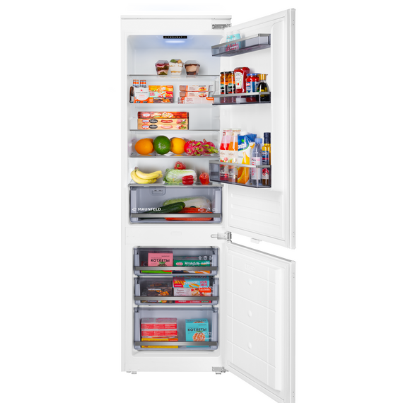 Встраиваемый двухкамерный холодильник Maunfeld MBF177SWGR Inverter - фото 9