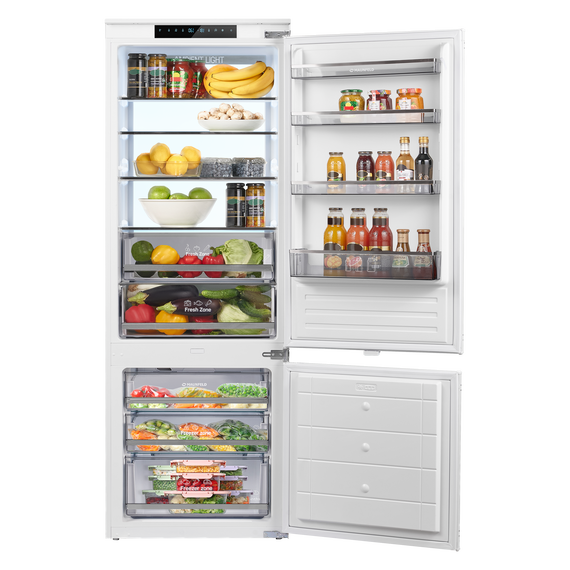 Встраиваемый двухкамерный холодильник Maunfeld MBF19369NFWGR LUX Inverter - фото 