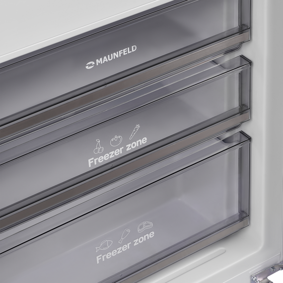 Встраиваемый двухкамерный холодильник Maunfeld MBF193NFW1GR Inverter - фото 7