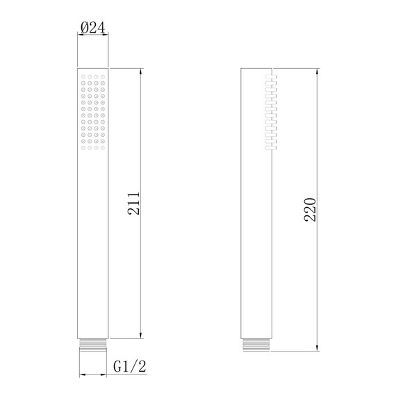 Ручной душ Abber AF0051SP, сатин - фото 2