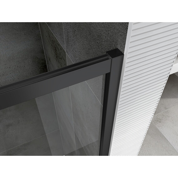 Душевое ограждение Abber Schwarzer Diamant 110х85 см AG30110BH-S85B, чёрный/прозрачное - фото 4