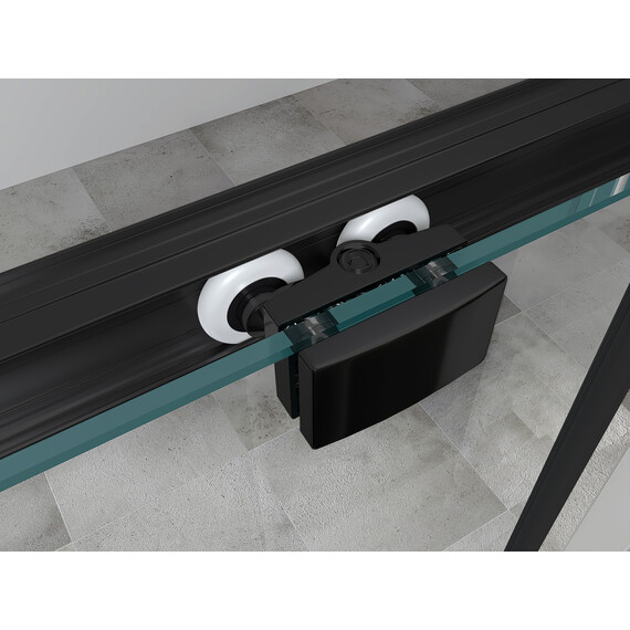 Душевое ограждение Abber Schwarzer Diamant 110х85 см AG30110BH-S85B, чёрный/прозрачное - фото 6