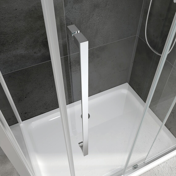 Душевое ограждение Abber Schwarzer Diamant 110х85 см AG30110H-S85, хром/прозрачное - фото 4