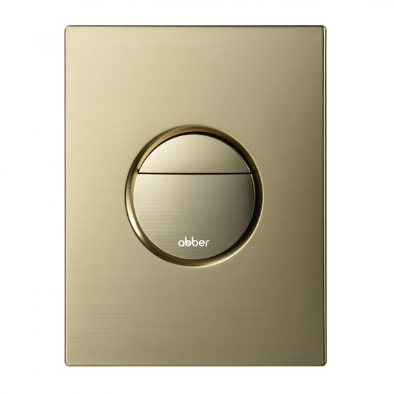 Кнопка смыва пневматическая Abber AC0126BG, золото брашированное - фото 
