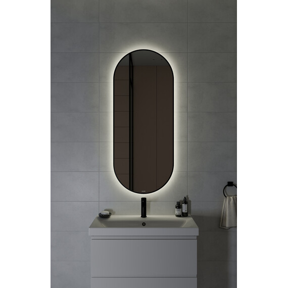 Зеркало Cersanit Eclipse Smart Led 50*122 см артикул 64151, рамка черного цвета - фото 7